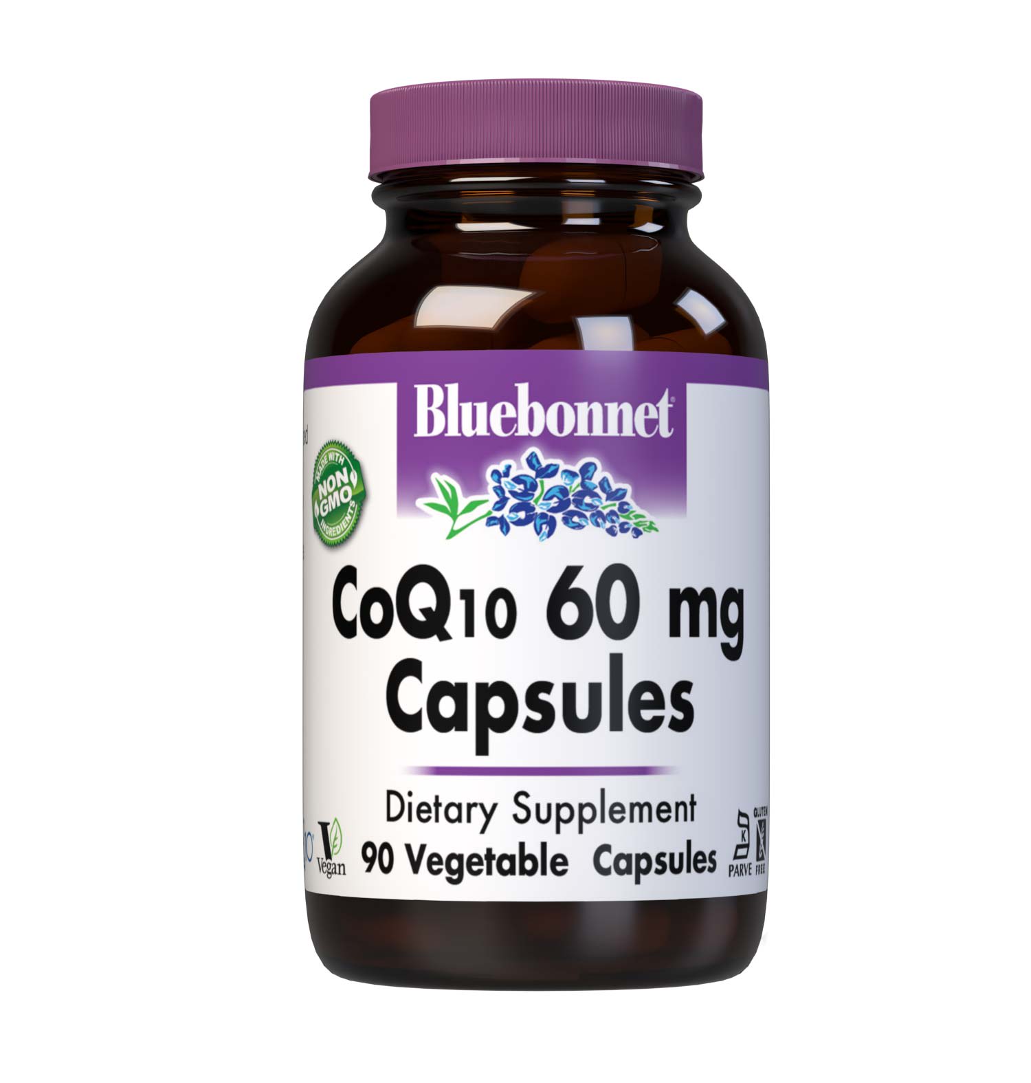 Bluebonnet’s CoQ10 60 mg 90 Vegetable Capsules provide 100% “trans-isomer” coenzyme Q10. #size_90 count