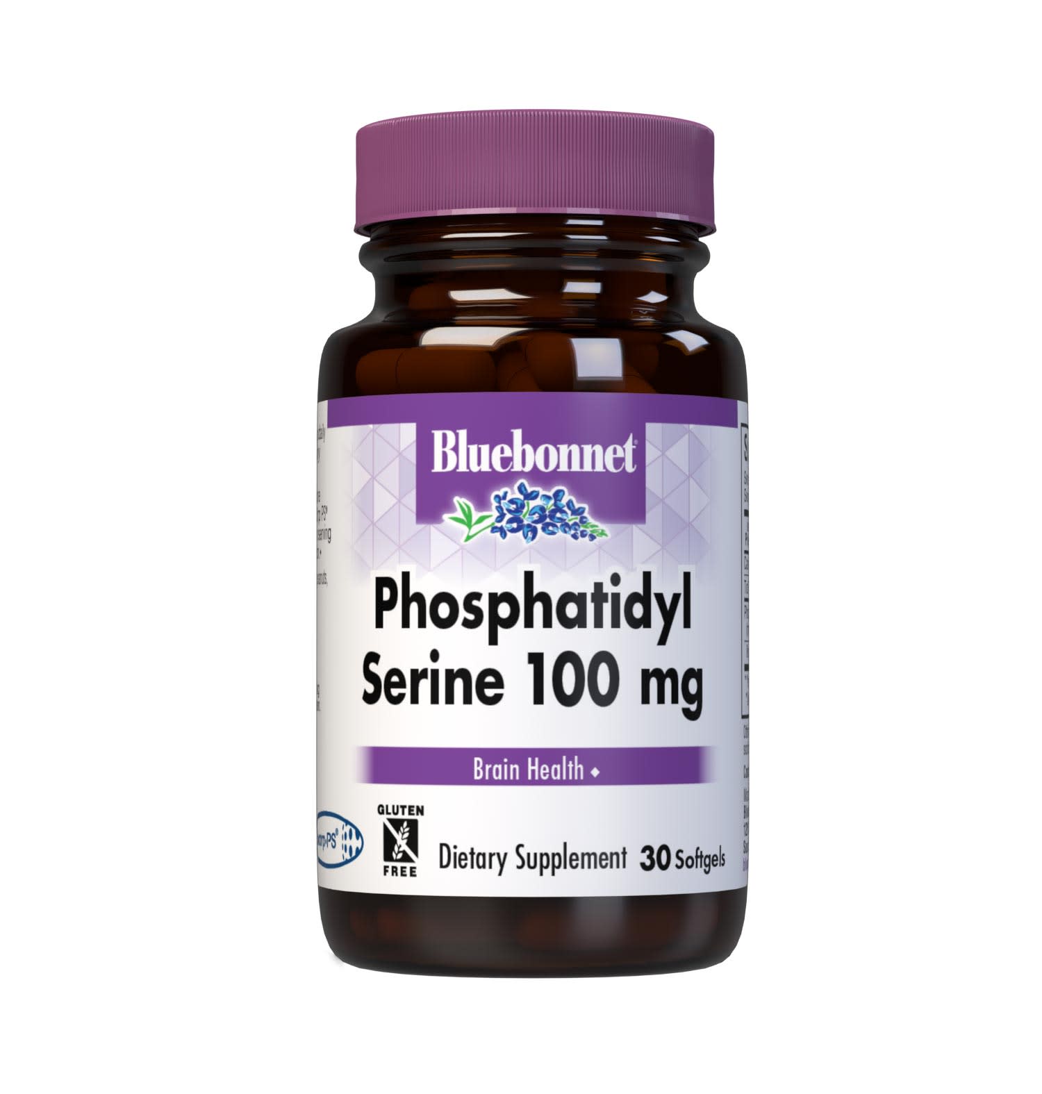 Bluebonnet’s Phosphatidylserine 100 mg 30 Softgels are formulated with patented phosphatidylserine (PS), Sharp PS derived from soybeans that delivers 100 mg of PS per serving to support brain health, memory and cognitive function. #size_30 count