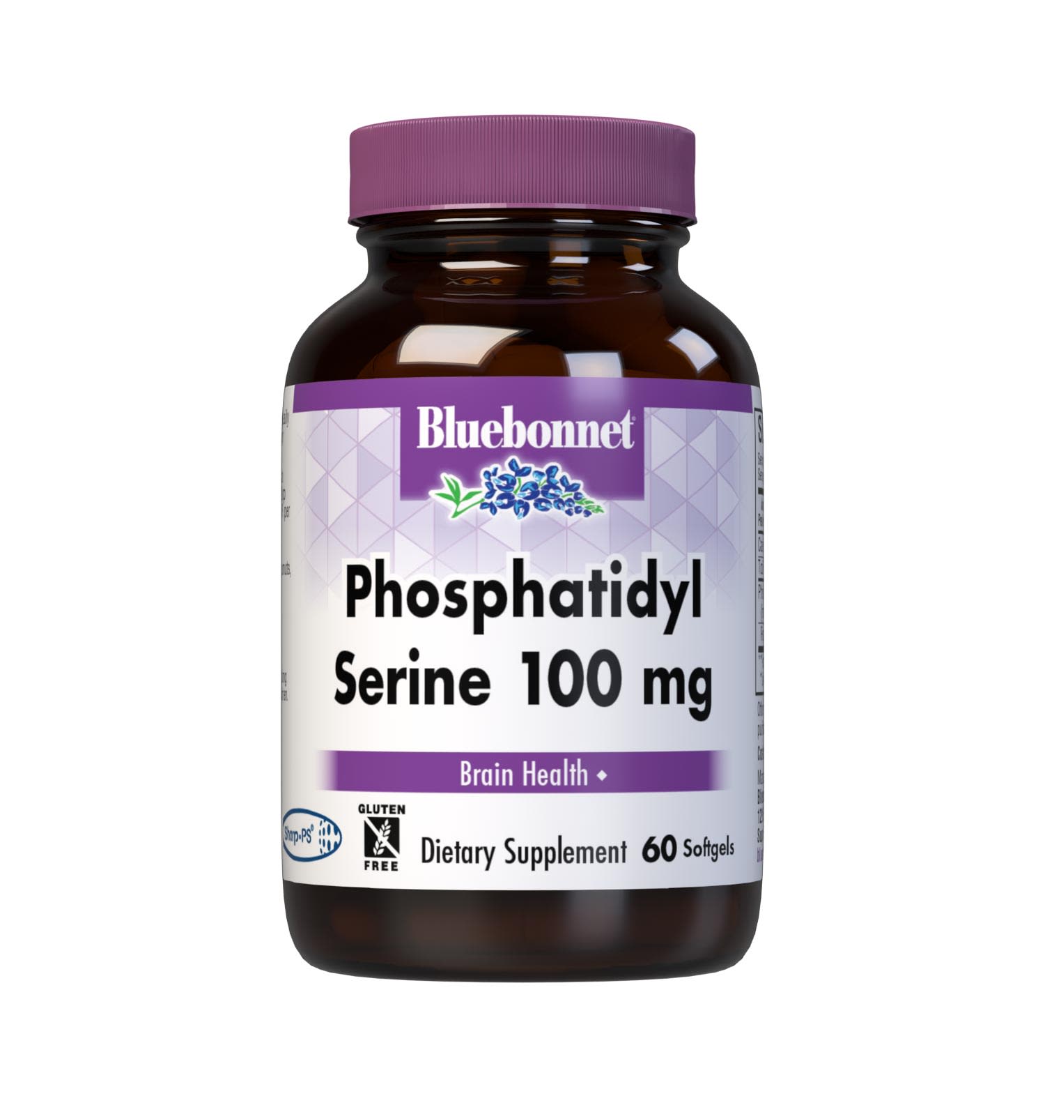Bluebonnet’s Phosphatidylserine 100 mg 60 Softgels are formulated with patented phosphatidylserine (PS), Sharp PS derived from soybeans that delivers 100 mg of PS per serving to support brain health, memory and cognitive function. #size_60 count