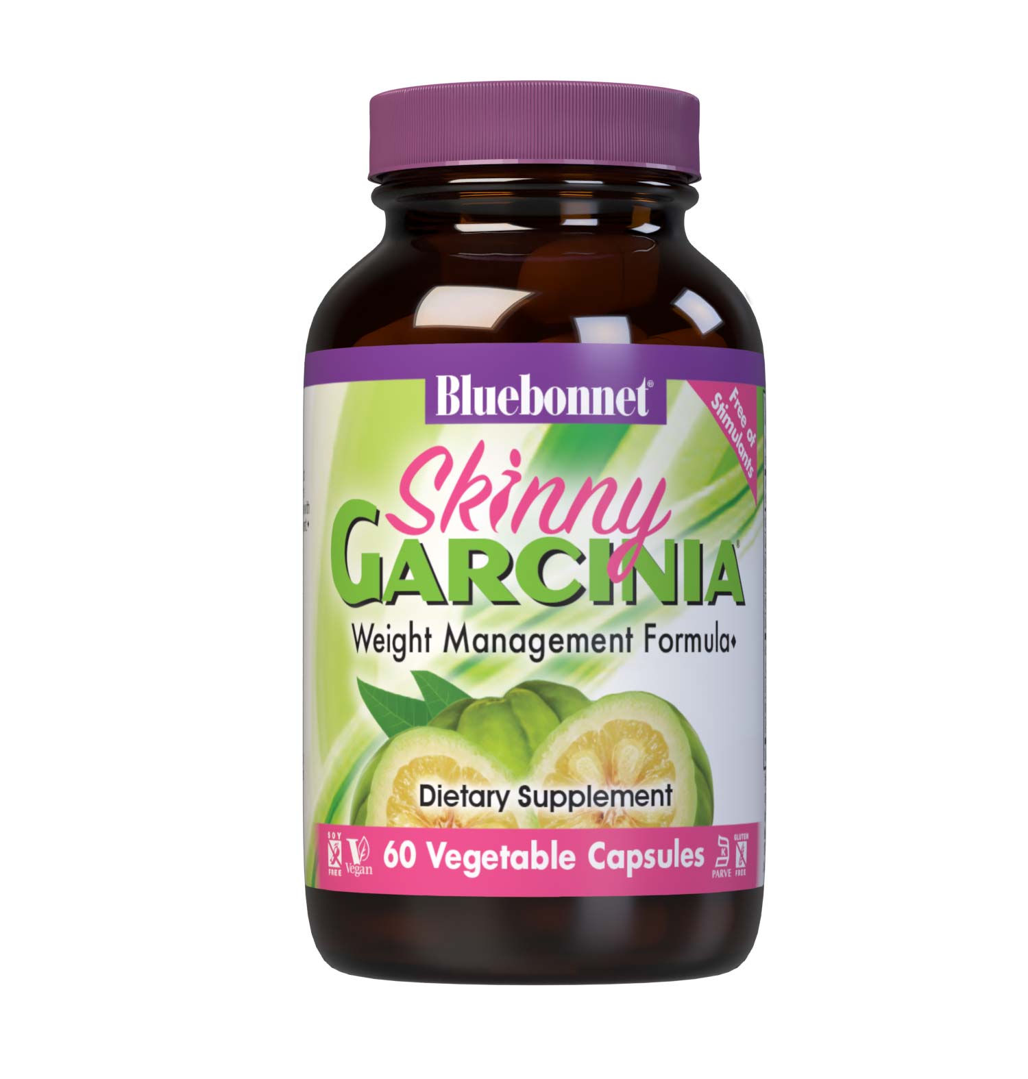 Bluebonnet’s Skinny Garcinia 60 Vegetable Capsules are specially formulated with the patented South Asian fruit extract, Garcinia cambogia, known as Super CitriMax that is standardized to 60% [750 mg] hydroxycitric acid (HCA). When combined with proper diet and exercise, this caffeine-free, non-stimulant formula may help support healthy weight management by burning fat, supporting healthy blood sugar levels already within normal range, and curbing appetite. #size_60 count