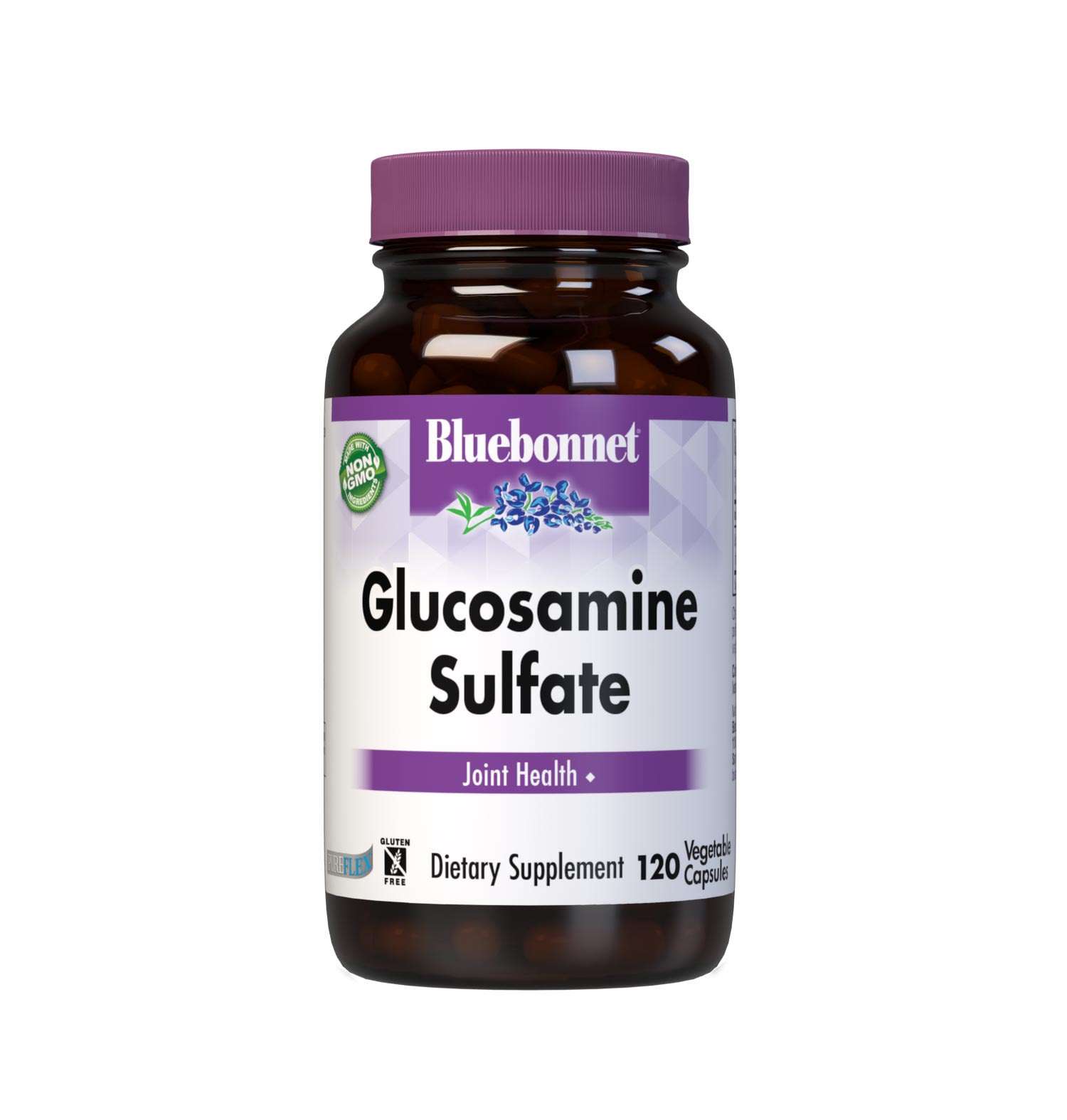 Bluebonnet’s Glucosamine Sulfate 500 mg 120 Vegetable Capsules are formulated with glucosamine sulfate derived from crustacean shellfish to help maintain healthy structure and function of cartilage in the joints for better joint mobility. #size_120 count