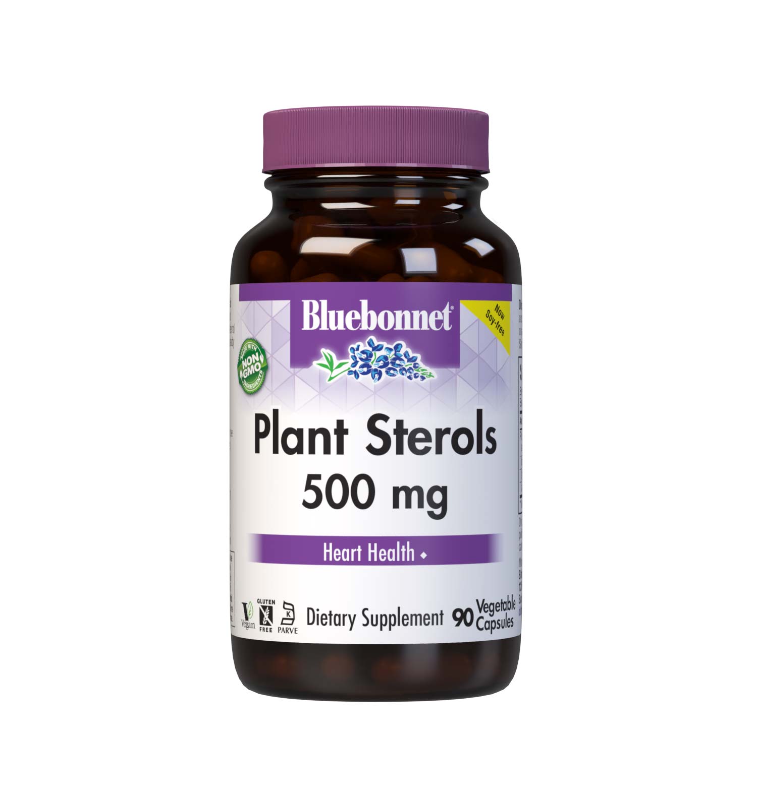 Bluebonnet’s Plant Sterols 500 mg 90 Vegetable Capsules are formulated with non-GMO plant sterols from sunflower oil to help limit cholesterol absorption, helping to support cholesterol levels already within the normal range. #size_90 count