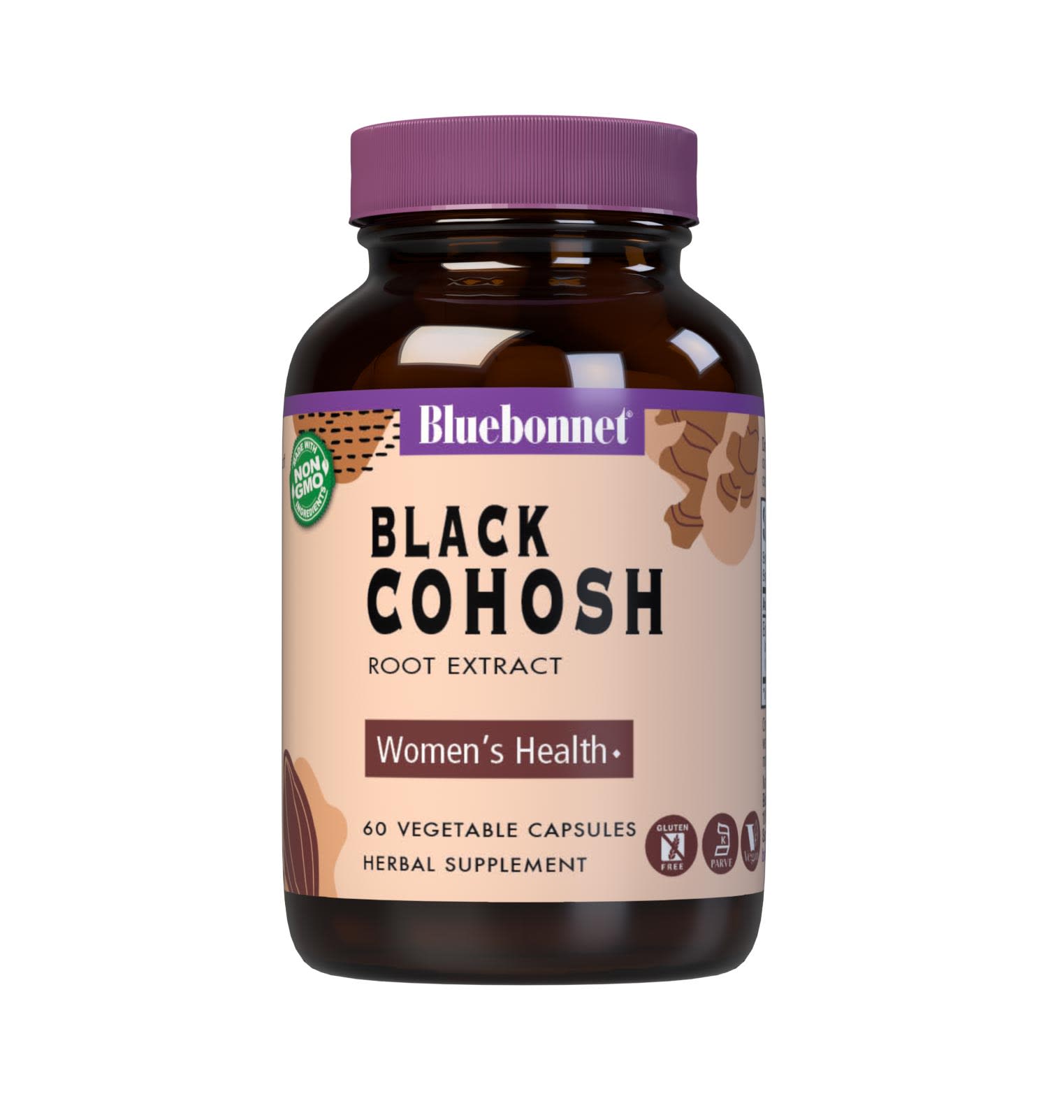 Bluebonnet’s Black Cohosh Root Extract 60 Vegetable Capsules are formulated with a full spectrum extract of black cohosh root to help support women's health. A clean and gentle water-based extraction method is employed to capture annd preserve black cohosh's most valuable components. #size_60 count