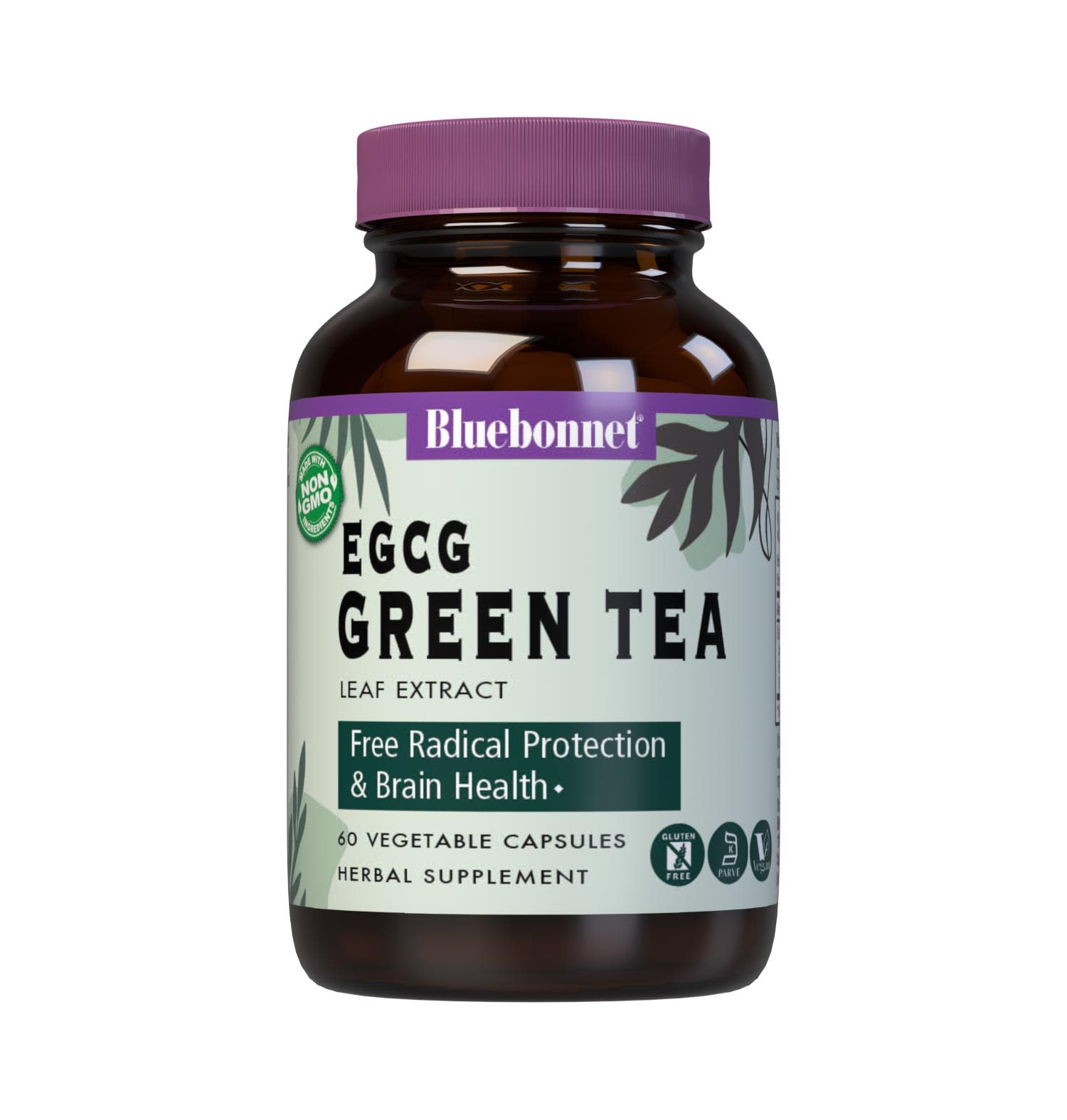Bluebonnet’s EGCG Green Tea Leaf Extract 60 Vegetable Capsules contain a standardized extract of total polyphenols, catechins and EGCG, the most researched active constituents found in green tea. A clean and gentle water-based extraction method is employed to capture and preserve green tea’s most valuable components. #size_60 count