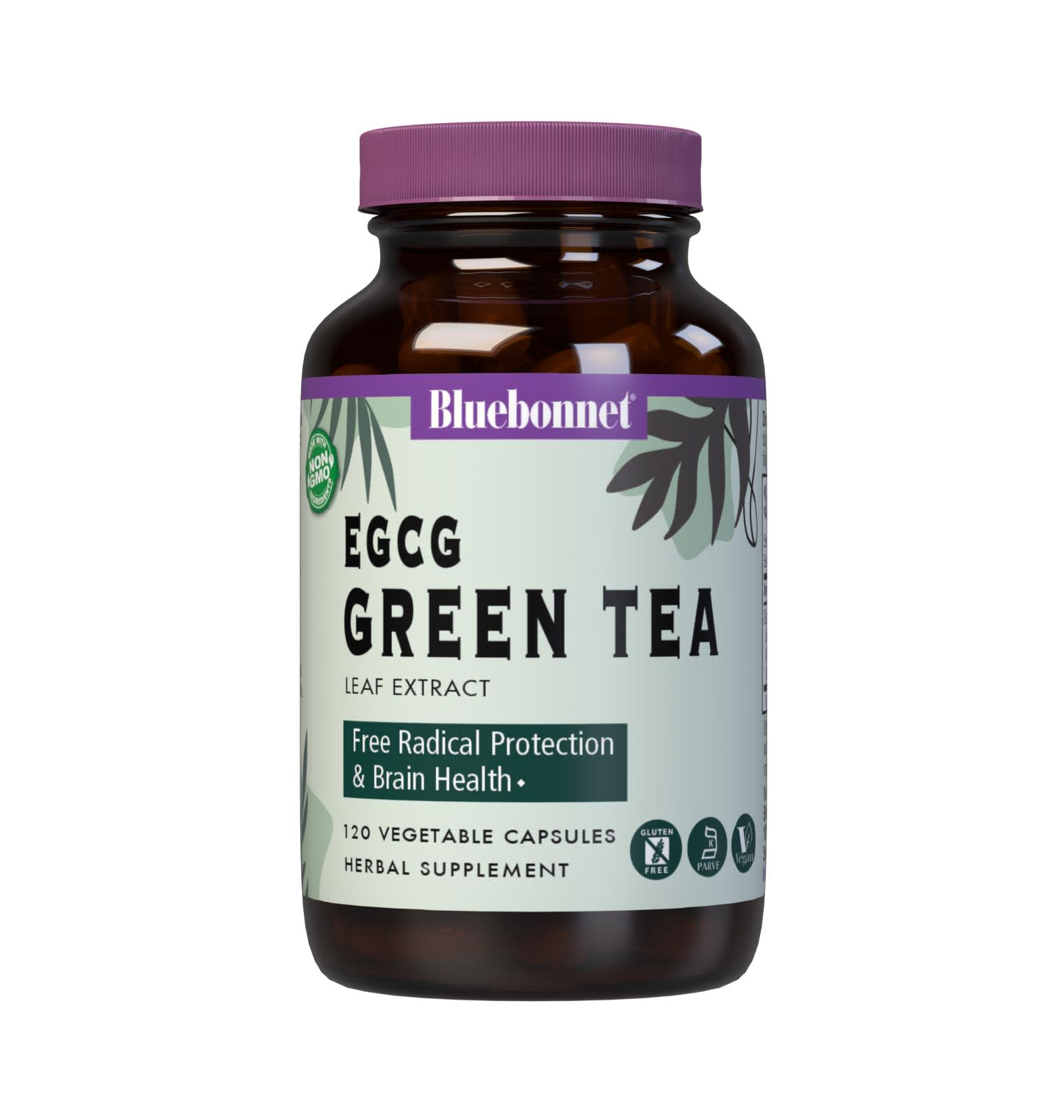 Bluebonnet’s EGCG Green Tea Leaf Extract 120 Vegetable Capsules contain a standardized extract of total polyphenols, catechins and EGCG, the most researched active constituents found in green tea. A clean and gentle water-based extraction method is employed to capture and preserve green tea’s most valuable components. #size_120 count