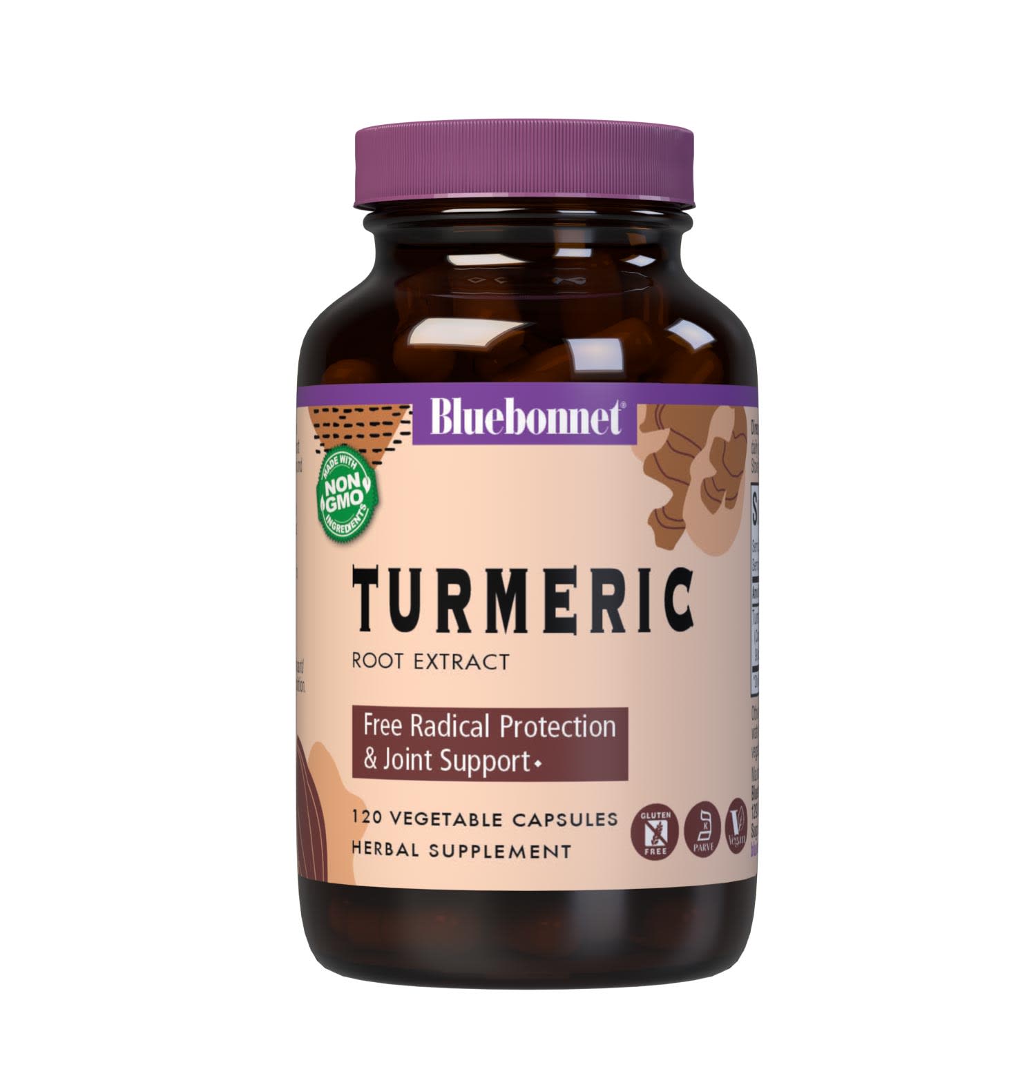Bluebonnet’s Turmeric Root Extract 60 Capsules provide a standardized extract of total curcuminoids, the most researched active constituents found in turmeric. A clean and gentle water-based extraction method is employed to capture and preserve turmeric’s most valuable components. #size_120 count