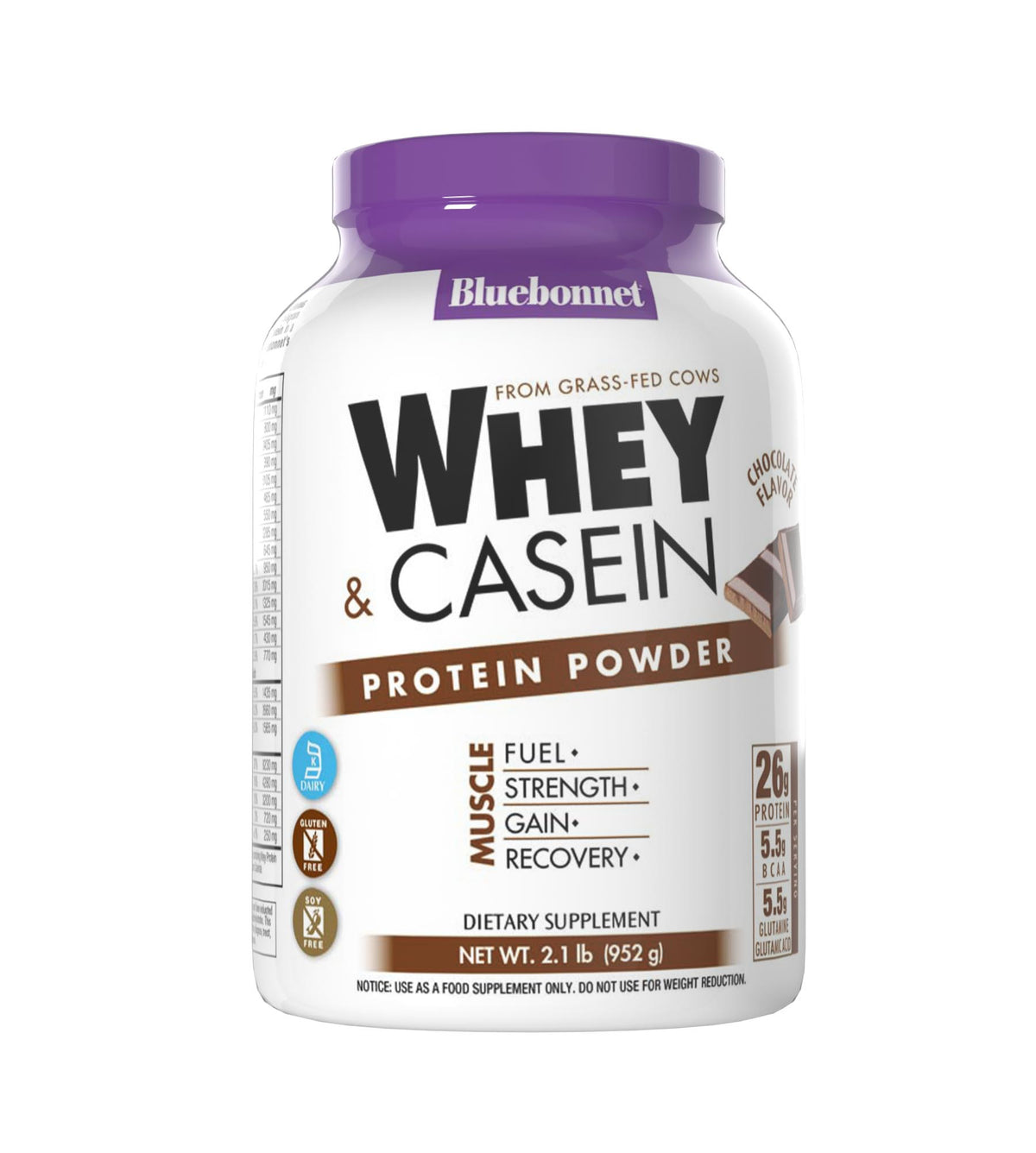 WHEY & CASEIN PROTEIN POWDER Chocolate Flavor