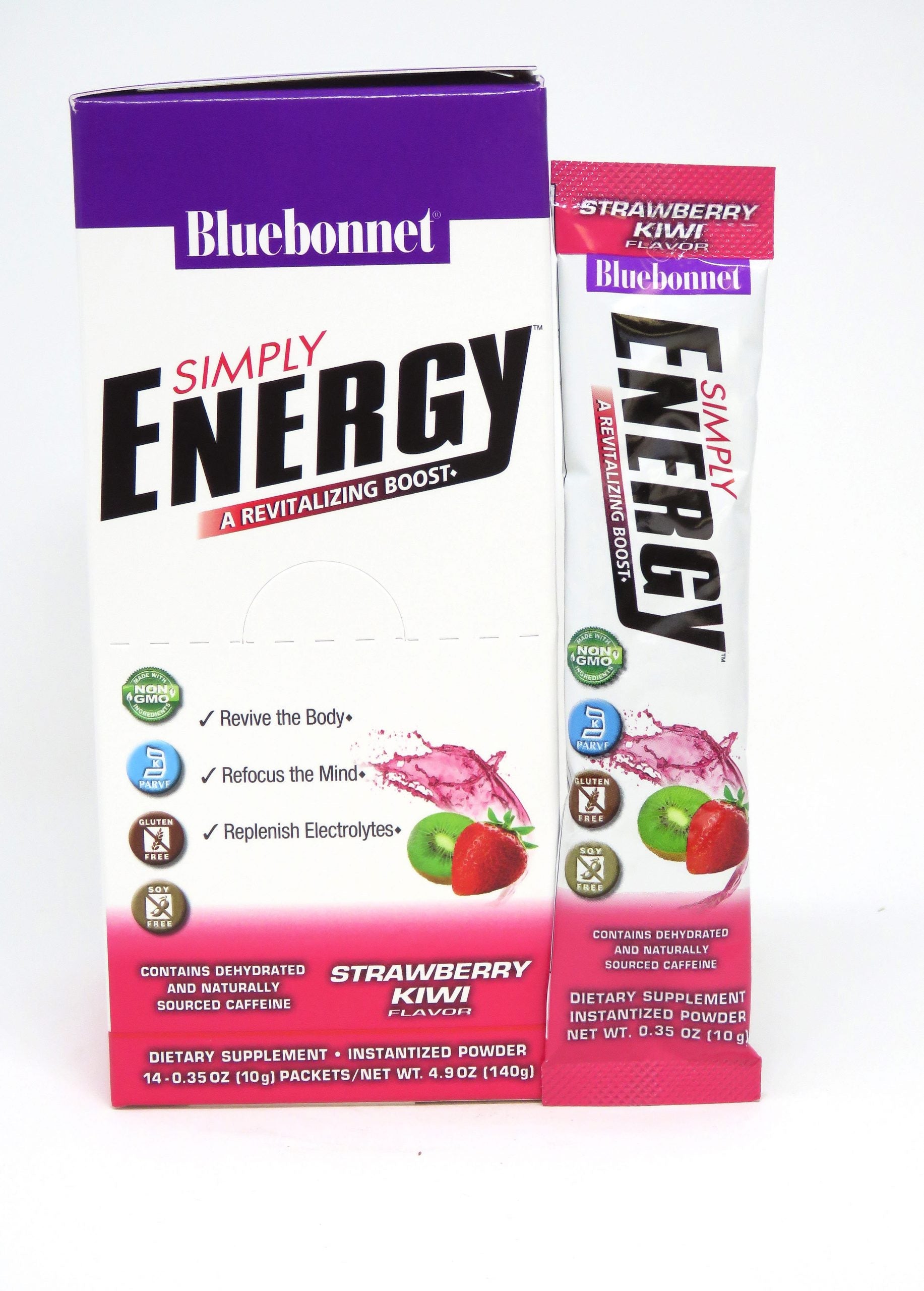 Simply Energy Powder is derived from a blend of herbal extracts, amino acids and electrolytes to help the body generate a wholesome surge of energy. The amino acids, L-arginine, L-citrulline and beta-alanine, have been incorporated to enhance blood flow, as well as theanine to help the mind reach optimal mental clarity. Stick pack and box. #size_14 pk
