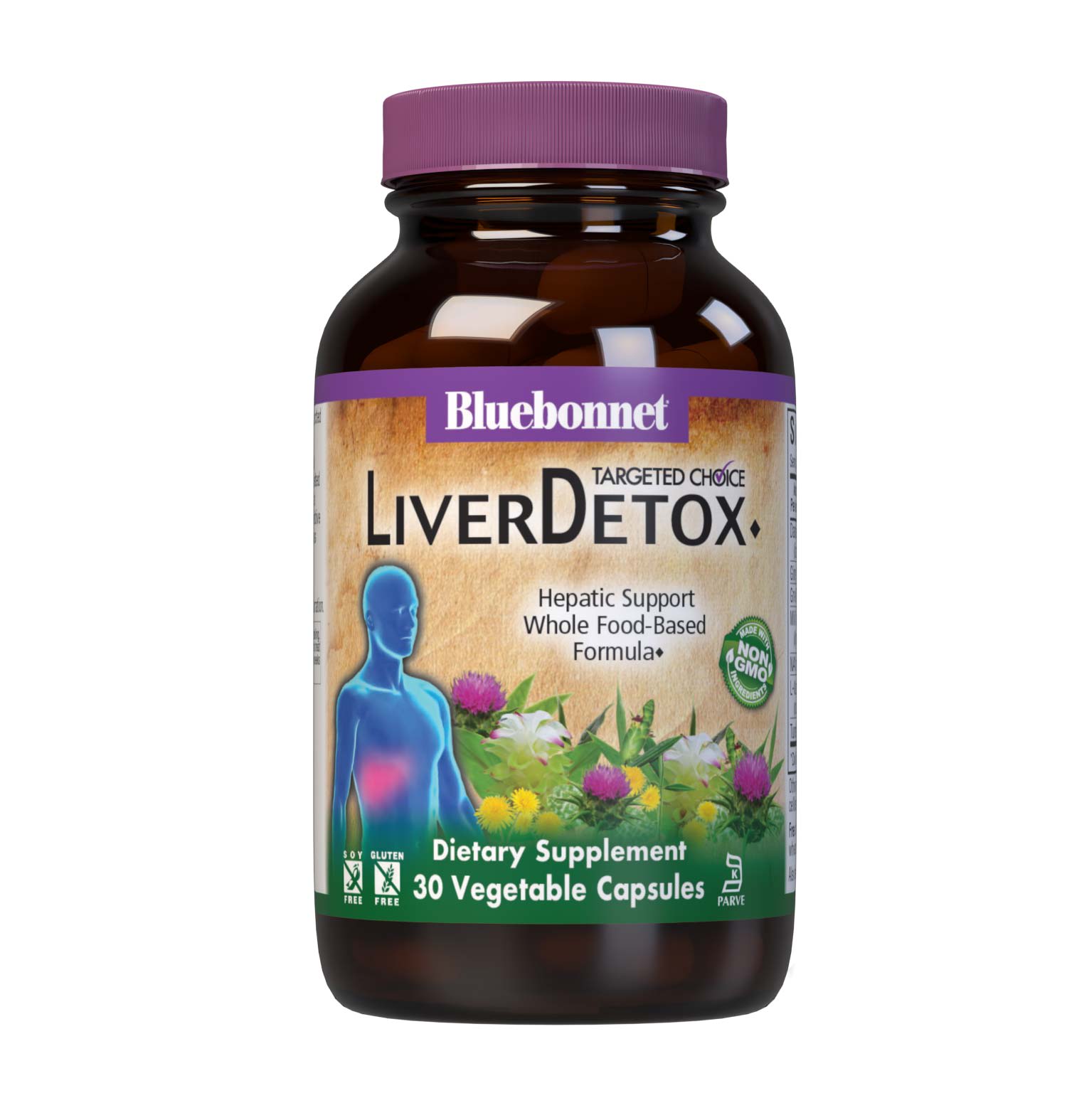 Bluebonnet’s Targeted Choice Liver Detox 30 Vegetable Capsules are specially formulated with a unique blend of amino acids and sustainably harvested or wildcrafted herbal extracts to support the body’s detoxification and elimination pathways by promoting a healthy liver and delivering effective antioxidant protection. #size_30 count