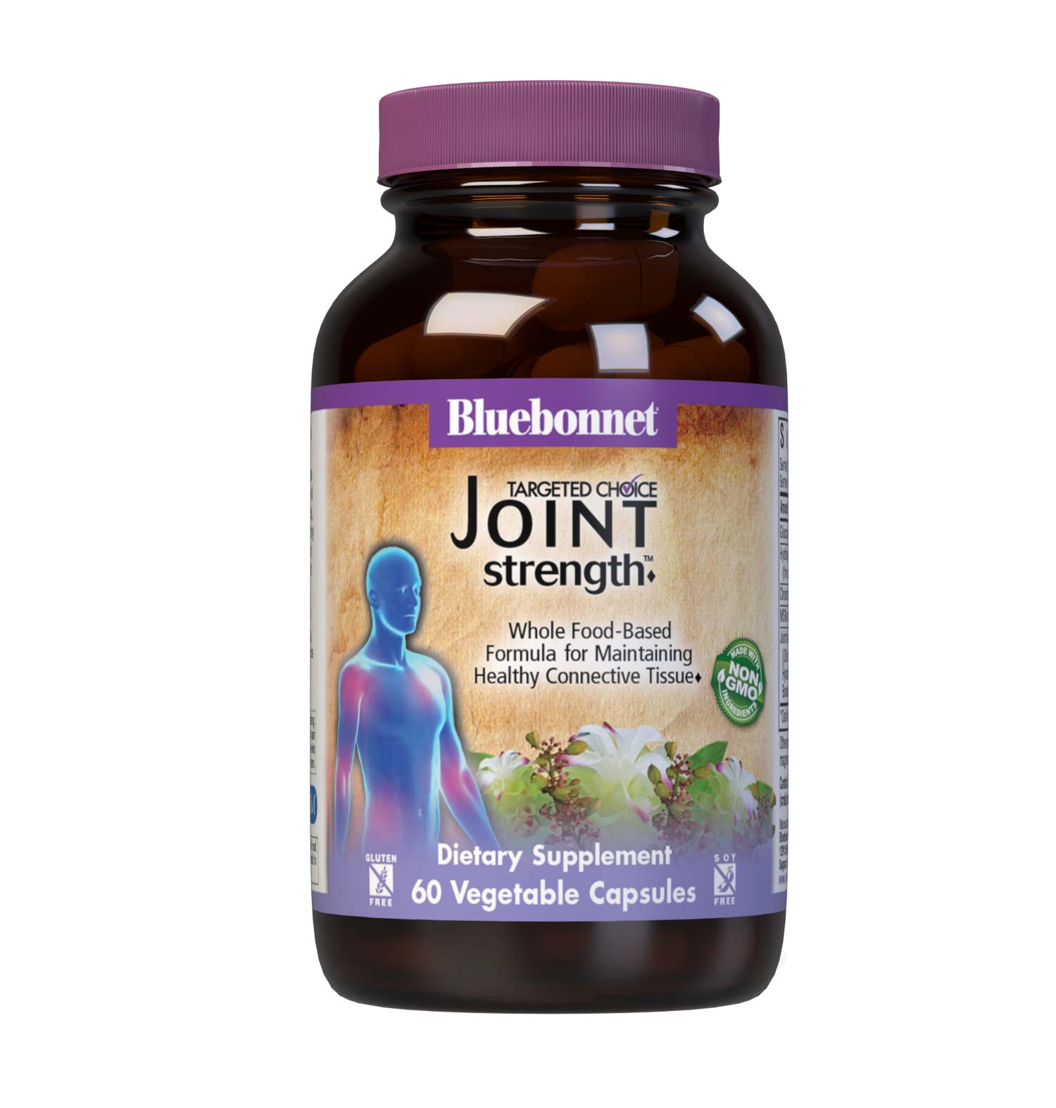 Bluebonnet’s Targeted Choice JointStrength 60 Vegetable Capsules are specially formulated to help optimize joint flexibility, mobility and range of motion by maintaining healthy connective tissues (cartilage, tendons and ligaments), as well as supporting a healthy inflammatory response in joints. This product only influences inflammation from a specific non-disease cause, like physical overexertion of the joints after intense exercise. #size_60 count