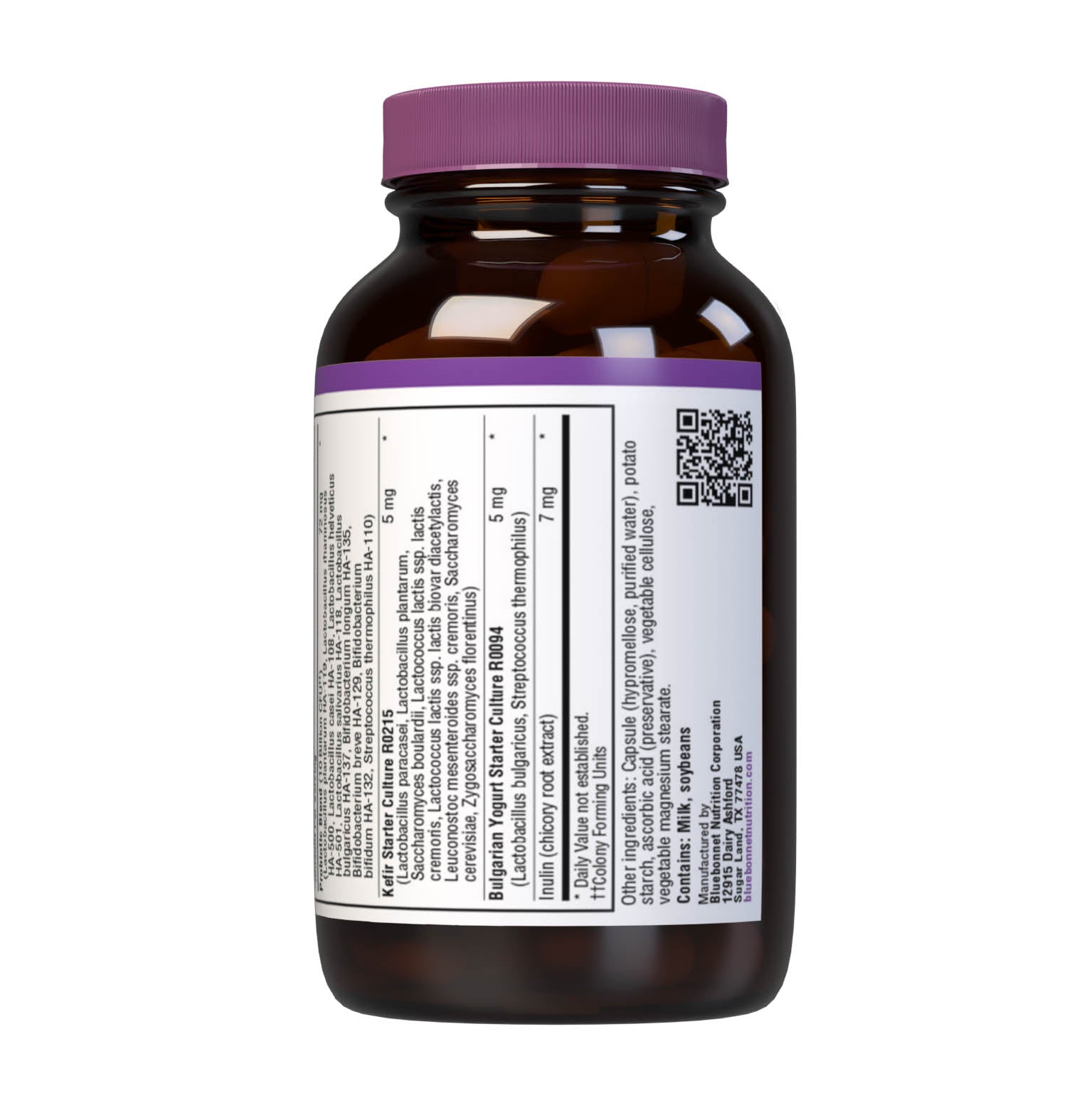 Bluebonnet’s Probiotic & Prebiotic 30 Vegetable Capsules are formulated with 10 billion viable cultures from 20 DNA-verified, scientifically supported strains. This unique, science-based probiotic formula includes the prebiotic inulin from chicory root extract, to assist the growth of friendly bacterium in the gut. Supplement facts panel 2. #size_30 count