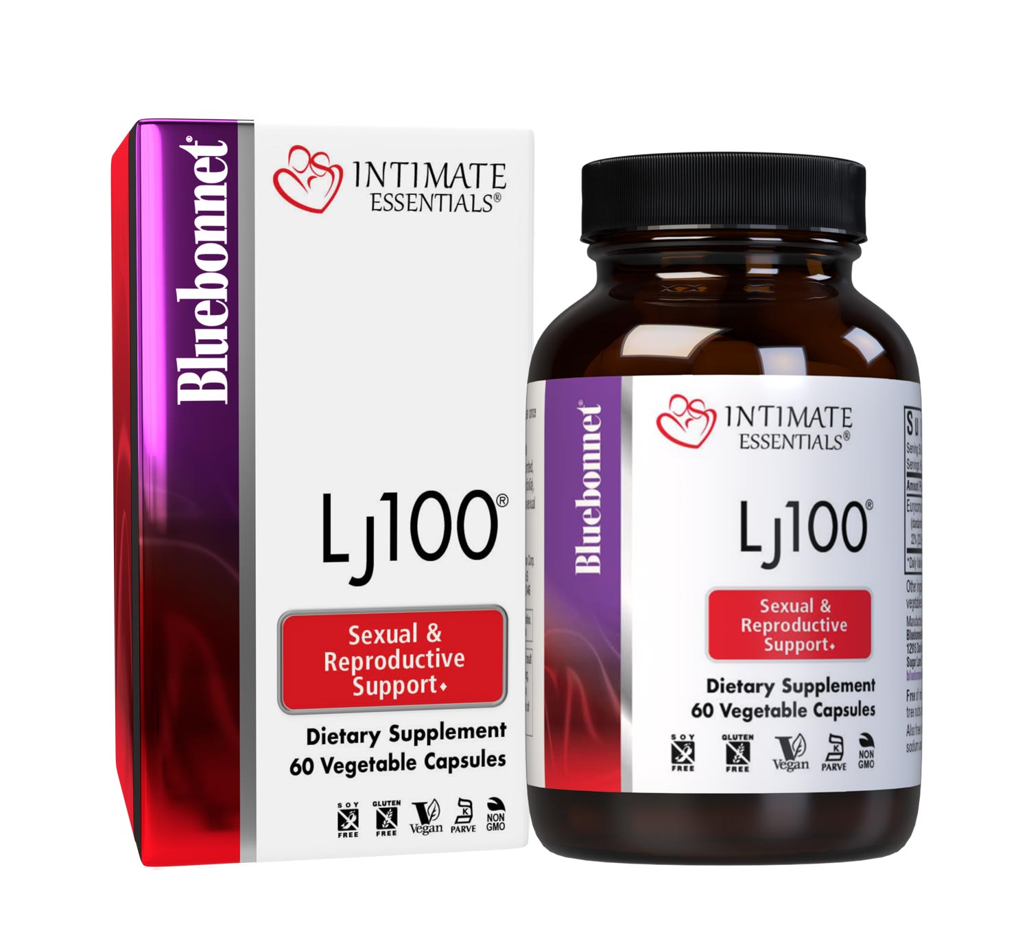Bluebonnet’s Intimate Essentials LJ100 60 pill count bottle comes in box. #size_60 count